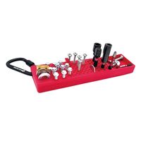 ボルトスター 整備現場 作業現場向け シリコン製 ボルト・ビス紛失防止用ホルダーシート 203×50mm カラビナ付 レッド BTSー100（直送品）