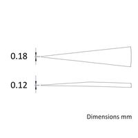 アイデアルテック 先端極細 ステンレスピンセット 直鋭型 耐酸・耐磁 先端幅0.18mm 全長120mm 3.SA.0.IT 1本（直送品）