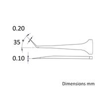 アイデアルテック 先端極細 ステンレスピンセット 35°曲鋭型 耐酸・耐磁 先端幅0.20mm 全長110mm 3CB.SA.0.IT 1本（直送品）