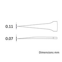 アイデアルテック 先端超極細 ステンレスピンセット 直鋭型 耐酸・耐磁 先端幅0.11mm 全長110mm 4.SA.0.IT 1本（直送品）