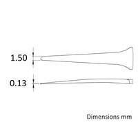 アイデアルテック ステンレスピンセット 直細型 耐酸・耐磁 先端幅1.50mm 全長120mm 2AE.SA.0.IT 1本（直送品）