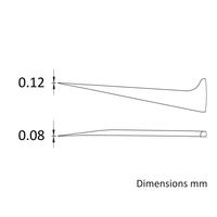 アイデアルテック 先端超極細 ステンレスピンセット 直鋭型 耐酸・耐磁 先端幅0.12mm 全長110mm 5A.SA.0.IT 1本（直送品）
