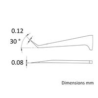 アイデアルテック 先端超極細 ステンレスピンセット 30°曲鋭型 耐酸・耐磁 先端幅0.12mm 全長115mm 51S.SA.0.IT（直送品）