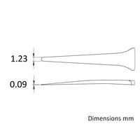 アイデアルテック ミニステンレスピンセット 直平型 耐酸・耐磁 先端幅1.23mm 全長70mm M2A.SA.1.IT 1本（直送品）