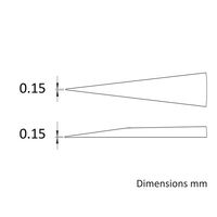 アイデアルテック 先端超極細 ステンレスピンセット 直鋭型 耐酸・耐磁 先端幅0.15mm 全長90mm 0C9.SA.6.ITE 1本（直送品）