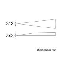 アイデアルテック ステンレスピンセット 直鋭型 耐酸・耐磁 先端幅0.40mm 全長125mm 3C.SA.6.ITE 1本（直送品）