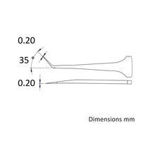 アイデアルテック 先端極細 ステンレスピンセット 35°曲鋭型 耐酸・耐磁 先端幅0.20mm 全長110mm 5B.SA.6.ITE 1本（直送品）