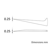 アイデアルテック 先端極細 ステンレスピンセット 直鋭型 耐酸・耐磁 先端幅0.25mm 全長115mm 5A.SA.6.ITE 1本（直送品）