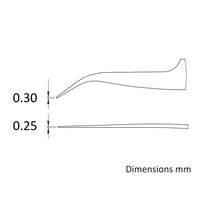 アイデアルテック 先端極細 ステンレスピンセット 35°曲鋭型 耐酸・耐磁 先端幅0.30mm 全長120mm 7.SA.6.ITE 1本（直送品）