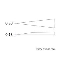 アイデアルテック 先端極細 チタン製ピンセット 直鋭型 耐酸・耐磁 先端幅0.30mm 全長110mm 3C.TA.0.IT 1本（直送品）