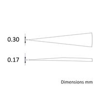 アイデアルテック 先端極細 チタン製ピンセット 直鋭型 耐酸・耐磁 先端幅0.30mm 全長120mm 3.TA.0.IT 1本（直送品）