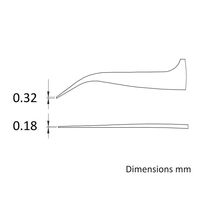 IDEAL-TEK アイデアルテック チタン製ピンセット 曲鋭型 耐酸・耐磁 先端幅0.32mm 全長120mm 7.TA.0.IT 1本（直送品）
