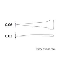 アイデアルテック 先端超極細 DXピンセット 直鋭型 耐酸・耐磁 先端幅0.06mm 全長110mm 4.DX.0.ITU 1本（直送品）