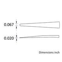 アイデアルテック ピンセット(242CPR.SA.1.IT)用替チップ 直鋭型 先端幅1.70mm 全長40mm A242CP 1組（直送品）