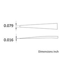 アイデアルテック ピンセット(2ACPR/2AXCPR)用替チップ 直細型 先端幅2.0mm 全長40mm A2ACP 1組（直送品）