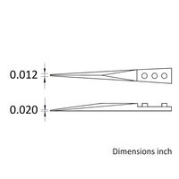 アイデアルテック ピンセット(73MZ.SA.0.IT)用替チップ 直鋭型 先端幅0.30mm 全長50.0mm A73MZ 1組（直送品）