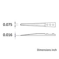 アイデアルテック ピンセット(2AZJK.SA.0.IT)用替チップ 直細型 先端幅1.90mm 全長40.0mm A2AZJK 1組（直送品）