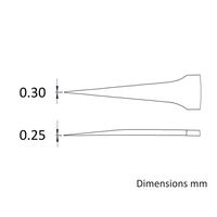 アイデアルテック 極細ESDステンレスピンセット エポキシコーティングタイプ 直鋭型 先端幅0.30mm 全長110mm 4.SA.NE.6（直送品）