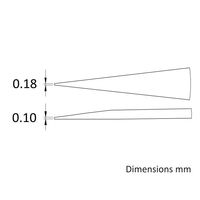 アイデアルテック 先端極細 逆作用タイプ ステンレスピンセット 直鋭型 耐酸・耐磁 先端幅0.18mm 全長120mm 3X.SA.1.IT（直送品）
