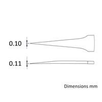 アイデアルテック 先端超極細 逆作用タイプ ステンレスピンセット 直鋭型 耐酸・耐磁 先端幅0.10mm 全長110mm 4X.SA.1.I（直送品）