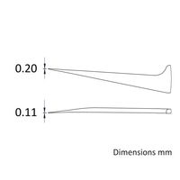 アイデアルテック 先端極細 逆作用タイプ ステンレスピンセット 直鋭型 耐酸・耐磁 先端幅0.20mm 全長115mm 5AX.SA.1.I（直送品）