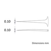アイデアルテック 先端超極細 逆作用タイプ ステンレスピンセット 直鋭型 耐酸・耐磁 先端幅0.10mm 全長110mm 5X.SA.1.I（直送品）