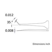 アイデアルテック 先端極細 ステンレスピンセット 曲鋭型 耐酸・耐磁 先端幅0.30mm 全長110mm 3CB.SA.6.ITE 1本（直送品）