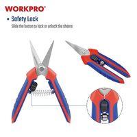 WORKPRO(ワークプロ) WORKPRO ワークプロ 万能ハサミ ステンレス製 全長160mm WP332014 1個（直送品）