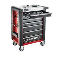 スタビレー STAHLWILLE 7段ツールトロリー W718×L496×H1020 耐荷重750kg レッド 95/7RーPRO 1台（直送品）