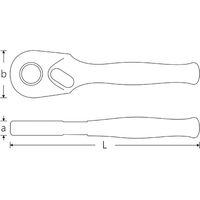 スタビレー STAHLWILLE ビット用ミニラチェットハンドル 418B 1丁（直送品）