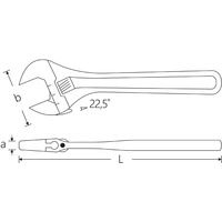 スタビレー STAHLWILLE モンキーレンチ クロームメッキ 200mm 4025ー8 1個（直送品）