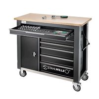 STAHLWILLE 7段ワークベンチ L1150×W500×H1045 木製天板 ウッドトップ 耐荷重750kg WB621 1個（直送品）