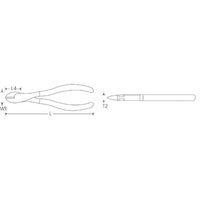 スタビレー STAHLWILLE 強力斜ニッパー プラスチックコーティング 全長160mm 67213160 1丁（直送品）