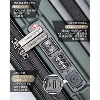 スーツケース フロントオープン・拡張・ストッパー付き【NT-XB0501】 NT-XB0501 ミッドナイトグリーン M 1台（直送品）