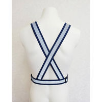 熱田資材 伸縮素材反射付ベスト リフレックスV ネイビー RVー402N 1セット(1着×5)