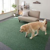SUMINOE RUG RUG タイルカーペット フローループ 400×400mm グリーン 1セット(10枚入)（直送品）