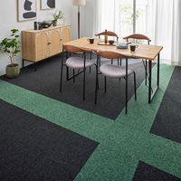 SUMINOE RUG RUG タイルカーペット フローループ 400×400mm ブラック 1セット(10枚入)（直送品）