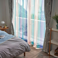 SUMINOE MOOMIN カーテン オーロラボイル A1048 幅1000×丈1330mm パープル 1枚（直送品）