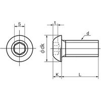 SUNCO ニッケル ボタンCAP(アンスコ 3×8 (1000本入) A0-00-100A-0030-0080-05 1箱(1000本)（直送品）