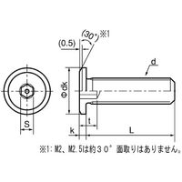 SUNCO 極薄・NSローヘッド 3×10 (1000本入) A0-00-L300-0030-0100-00 1箱(1000本)（直送品）