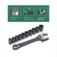 Apex Tool Group SATA 調整可能コンビネーションモンキーレンチソケットセット 黒(11点) ST09000 1セット（直送品）