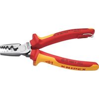 KNIPEX エンドスリーブ用絶縁圧着ペンチ 1000V絶縁 落下防止 9778-180TBK 1丁 696-4290（直送品）
