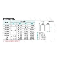 ニッコー・ハンセン Jボトル丸型 細口(ナチュラル)1L 1ケース(50本入) 1500-15 1ケース(1本) 69-5601-16（直送品）
