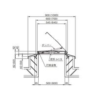 杉田エース SUS 角型屋根マンホール 3ー600 AC3246239 1台（直送品）