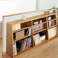 【軒先渡し】バリュテック・インターナショナル 脚元安定頑丈 ロータイプ書棚 幅1180×奥行300×高さ770mm ミディアムブラウン 1台（直送品）