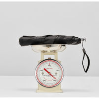 ポケフラット UVカット 折50cm 晴雨兼用シルバー手元ブラック S350-0773BK1-B9 1本 日傘 ウォーターフロント