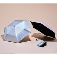 サンシェイドシルバー 折50cm UVカット軽量 晴雨兼用 黒生地 S350-0775SL1-B8 1本 日傘 ウォーターフロント