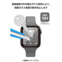 アップルウォッチ ガラス フィルム [ 44mm ] 指紋防止 ブラック AW-25DFLGFRBK エレコム 1個（直送品）
