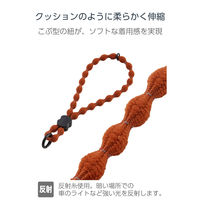 スマホハンドストラップ 手首用 全機種対応 落下・紛失防止 軽量 ディープオレンジ P-STHFLDR エレコム 1個（直送品）