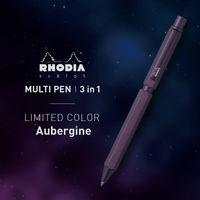 筆記具 RHODIA（ロディア） ロディア SCRIPT スクリプト マルチペン 限定色 数量限定 オーベルジーヌ 1本（直送品）